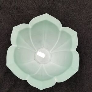 Vintage Lenox Bowl Frosted Green Tulip Petal Dish 3.75" New